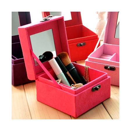 精選創(chuàng)意家居日用品 鹿皮絨歐式木質(zhì)韓國(guó)飾品盒帶鎖扣圖片大全